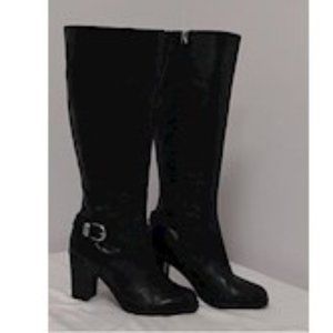 Franco Sarto Black Leather Boots 8M